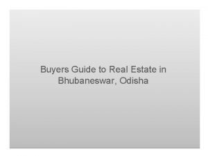Real estate market bhubaneswar