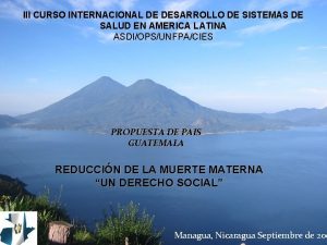 III CURSO INTERNACIONAL DE DESARROLLO DE SISTEMAS DE