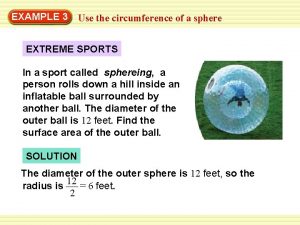 Circumfrence of a sphere