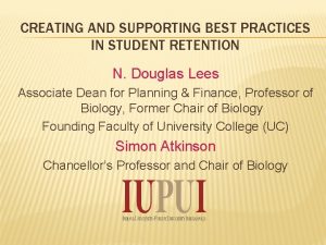 Best practices in student retention