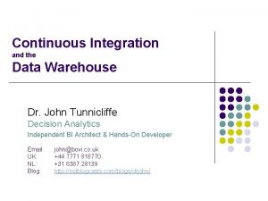 Data warehouse continuous integration