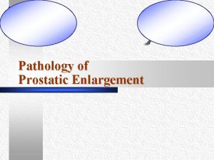 Pathology of Prostatic Enlargement Introduction l l l