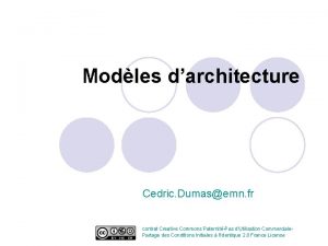 Modles darchitecture Cedric Dumasemn fr contrat Creative Commons