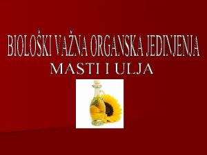 BIOLOKA VANA ORGANSKA JEDINJENJA su jedinjenja vani za