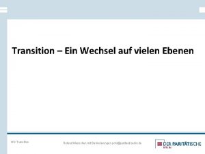 3 ebenen der transition