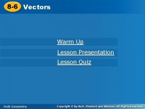 Component form of a vector