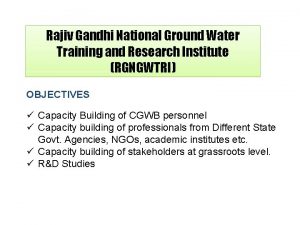 Rajiv gandhi groundwater raipur