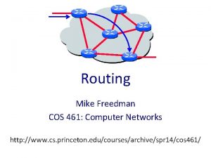 Routing Mike Freedman COS 461 Computer Networks http