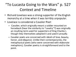 To lucasta, going to the wars