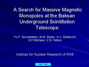 A Search for Massive Magnetic Monopoles at the