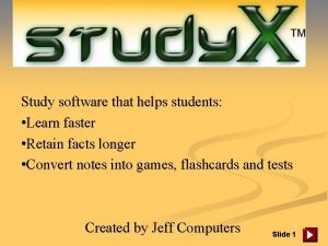 Study software that helps students Learn faster Retain