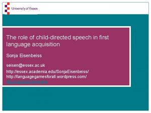 Child directed speech definition