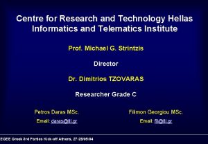 Centre for Research and Technology Hellas Informatics and