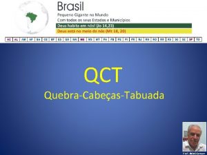 QCT QuebraCabeasTabuada Prof JJde OCanaan Apresentao Prof JJde