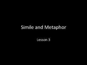 Metaphor lesson
