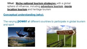 Niche tourism definition Niche tourism definition