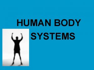 HUMAN BODY SYSTEMS Why are my body systems