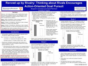 Revved up by Rivalry Thinking about Rivals Encourages