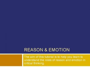 Emotions and critical thinking