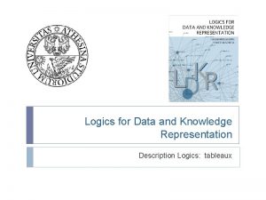 Logics for Data and Knowledge Representation Description Logics