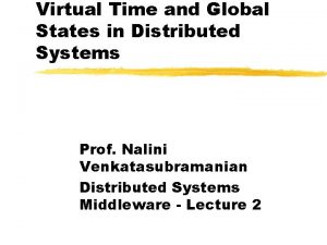 Time and global states in distributed system