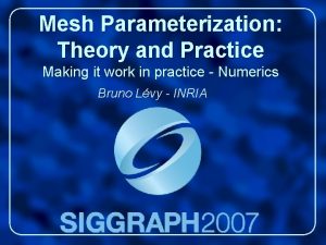 Mesh Parameterization Theory and Practice Making it work