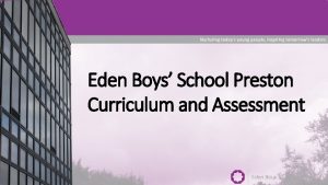 Eden school preston