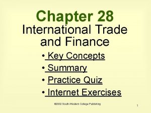 Trade finance concepts
