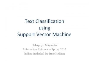 Support vector machine intuition