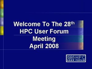 Amd hpc user forum