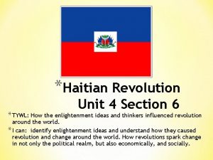 Causes of haitian revolution