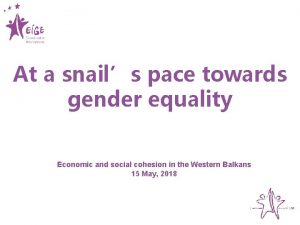 At a snails pace towards gender equality Economic