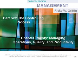 TWELFTH EDITION MANAGEMENT Ricky W Griffin Part Six