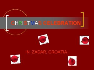 Croatian christmas traditions