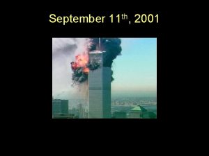September 11 th 2001 What Caused This MILITANT
