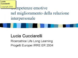 Lucia cucciarelli