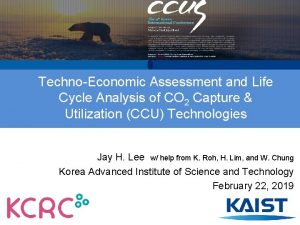 TechnoEconomic Assessment and Life Cycle Analysis of CO