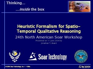 Thinking inside the box Heuristic Formalism for Spatio