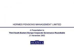 Hermes pensions management