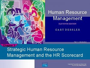 Human Resource Management 1 ELEVENTH EDITION GARY DESSLER