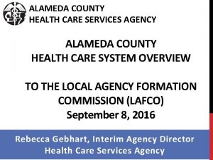 Alameda county hcsa Alameda county hcsa