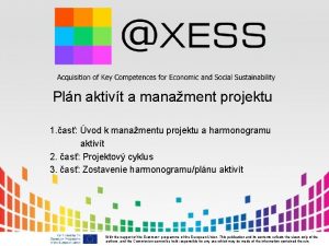 Pln aktivt a manament projektu 1 as vod