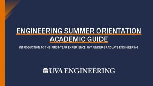 Uva summer orientation