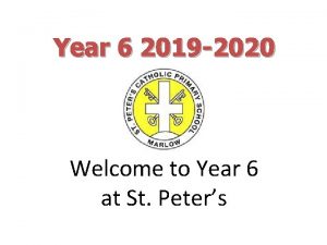 Year 6 2019 2020 Welcome to Year 6