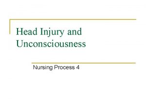 Head Injury and Unconsciousness Nursing Process 4 Unconsciousness