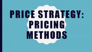Demand based pricing