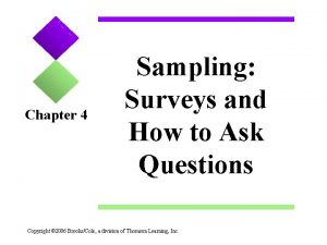 Multistage sampling example