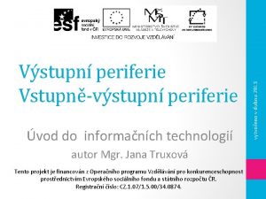 vod do informanch technologi autor Mgr Jana Truxov