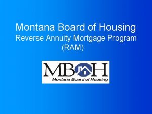 Montana reverse mortgage