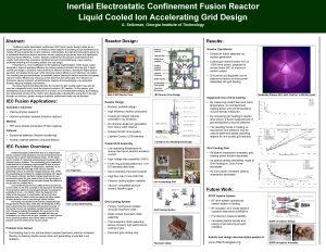 Inertial Electrostatic Confinement Fusion Reactor Liquid Cooled Ion